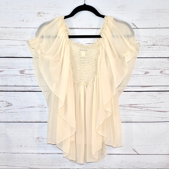 Moda International Top Cream Color | XS - Picture 2 of 4